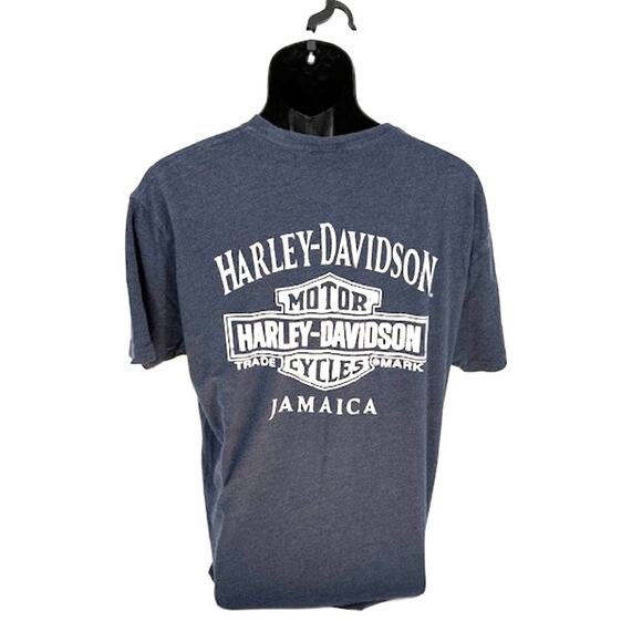 Authentic Harley-Davidson Tee in Navy from Jamaica – Size XL - Picture 3 of 5